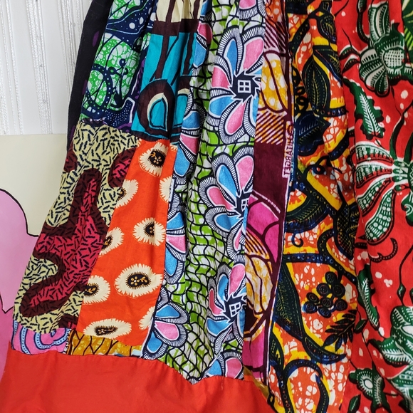 Vintage Handmade Patchwork + Button Dress - Picture 7 of 12